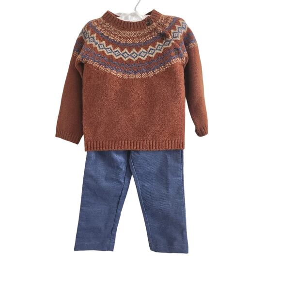18M Bew Edgehill Collection sweater and corduroy pant set - Picture 1 of 5